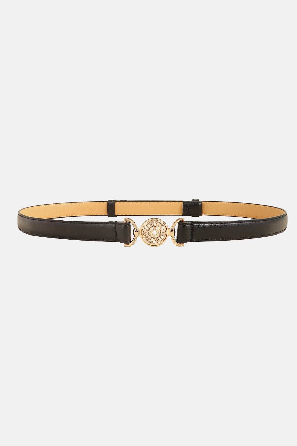Rhinestone Decor PU Leather Belt - Hovatok
