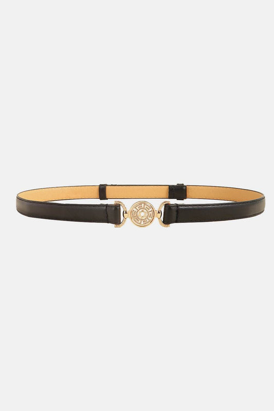 Rhinestone Decor PU Leather Belt - Hovatok
