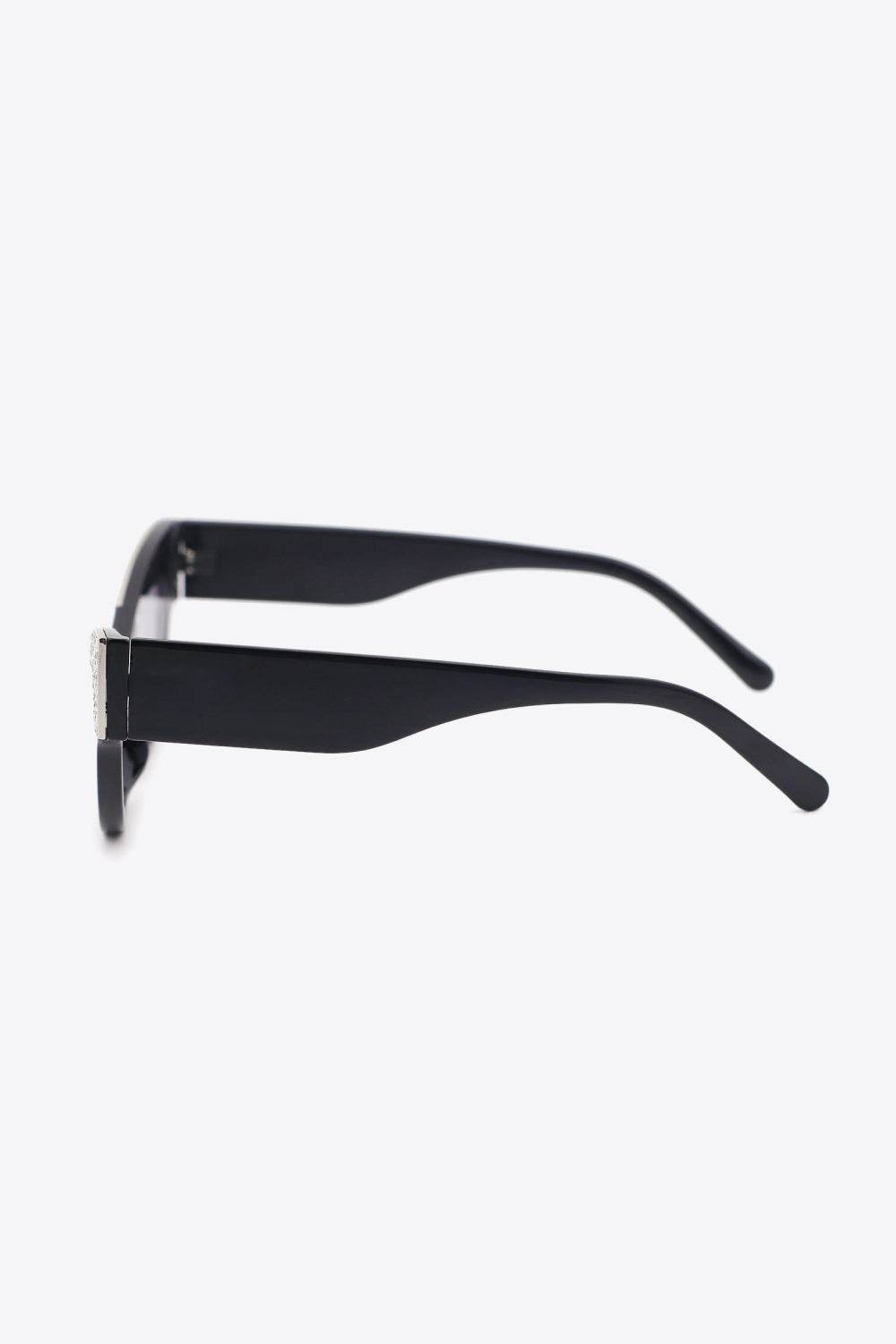 UV400 Rhinestone Trim Cat-Eye Sunglasses - Hovatok