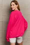 Full Size Round Neck Long Sleeve Sweatshirt - Hovatok