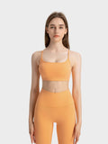 Millennia Crisscross Back Scoop Neck Active Cami with Detachable Chest Pads - Hovatok