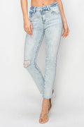 Risen Full Size High Rise Distressed Skinny Jeans - Hovatok
