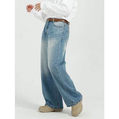 Wide Leg Jeans with Pockets - Hovatok