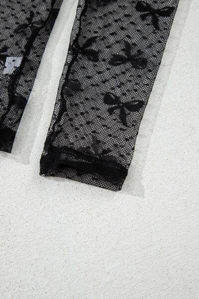 Bow Round Neck Sheer Top - Hovatok