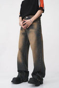 Raw Hem Straight Leg Jeans - Hovatok