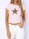 Devine Star Round Neck Short Sleeve T-Shirt - Hovatok