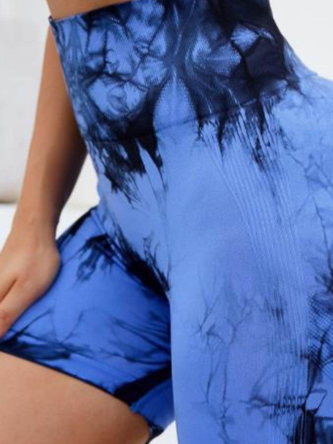 Tie-Dye High Waist Active Shorts - Hovatok