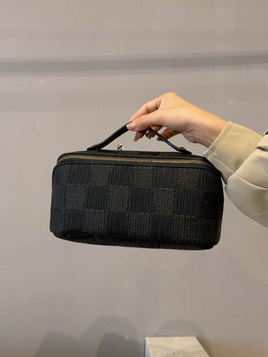 Texture PU Leather Cosmetic Bag - Hovatok