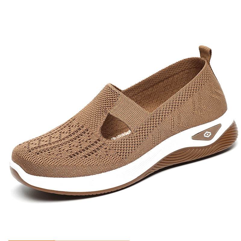 Breathable Mesh Round Toe Wedge Sneakers - Hovatok