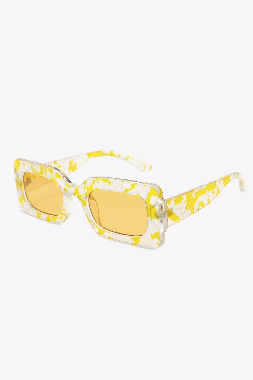 Tortoiseshell Rectangle Polycarbonate Sunglasses - Hovatok