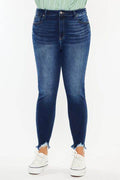 Kancan Full Size High Rise Frayed Ankle Skinny Jeans - Hovatok