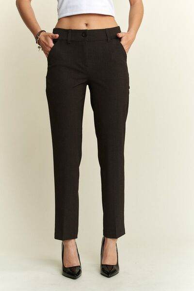 ADORA Zipper Skinny 2 Pockets Pants - Hovatok