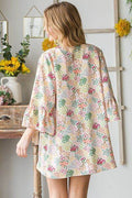 Heimish Full Size Multi Color Floral Open Cardigan Plus Size - Hovatok