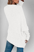 Double Take Pocketed Open Front Long Sleeve Cardigan - Hovatok