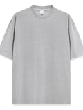 Men's Full Size Round Neck Washed T-Shirt Plus Size - Hovatok