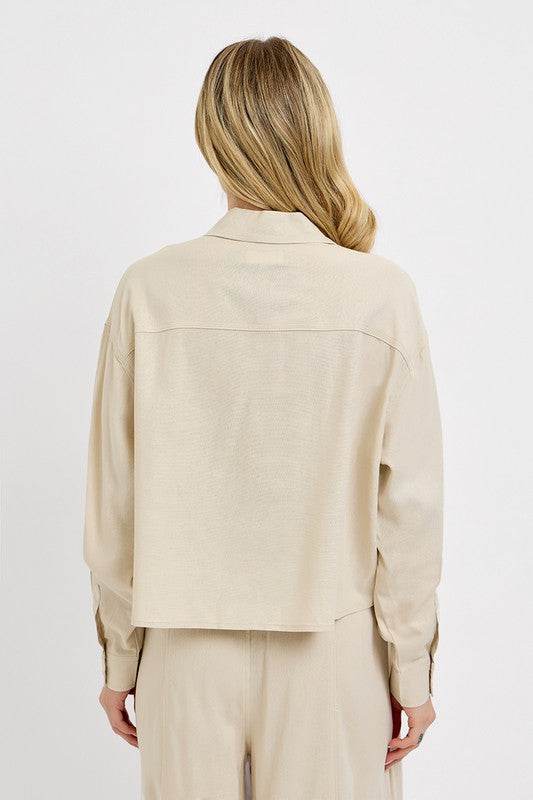 RISEN Button Down Long Sleeve Shirt - Hovatok