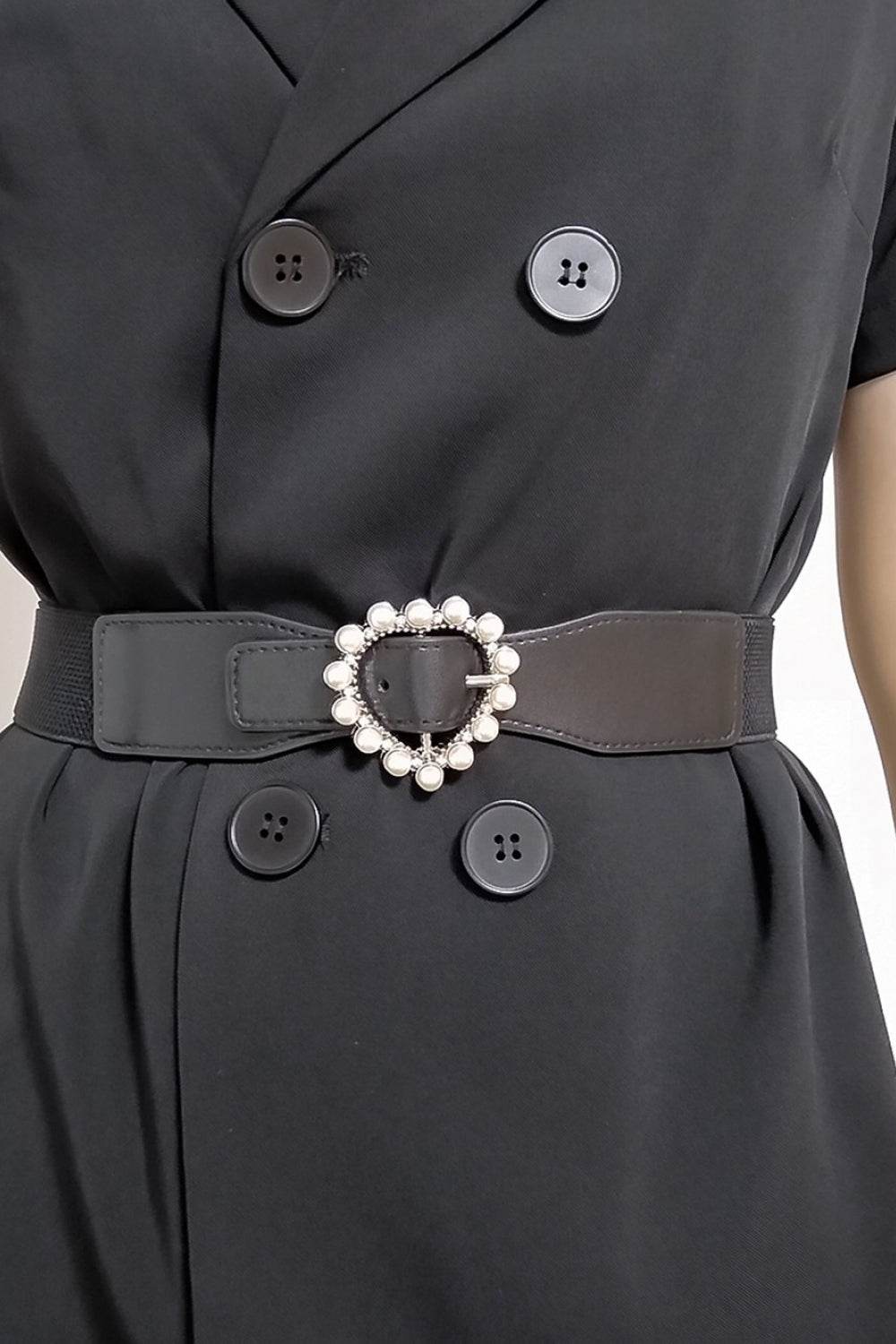 Pearl Heart Buckle Elastic Belt - Hovatok