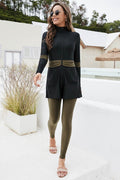 Zip Up Long Sleeve One-Piece Swimwear - Hovatok
