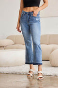 Judy Blue Full Size Release Hem Cropped Bootcut Jeans - Hovatok