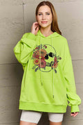 Simply Love Simply Love Full Size Floral Skull Graphic Hoodie - Hovatok