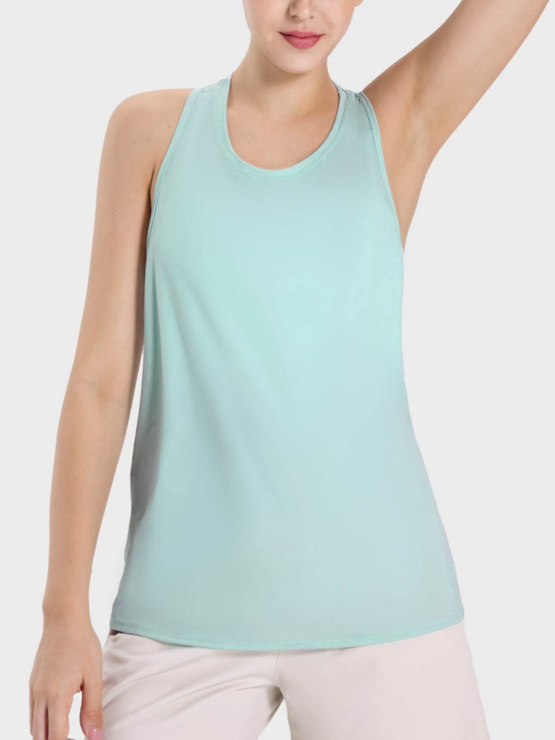 Millennia Round Neck Wide Strap Active Tank - Hovatok