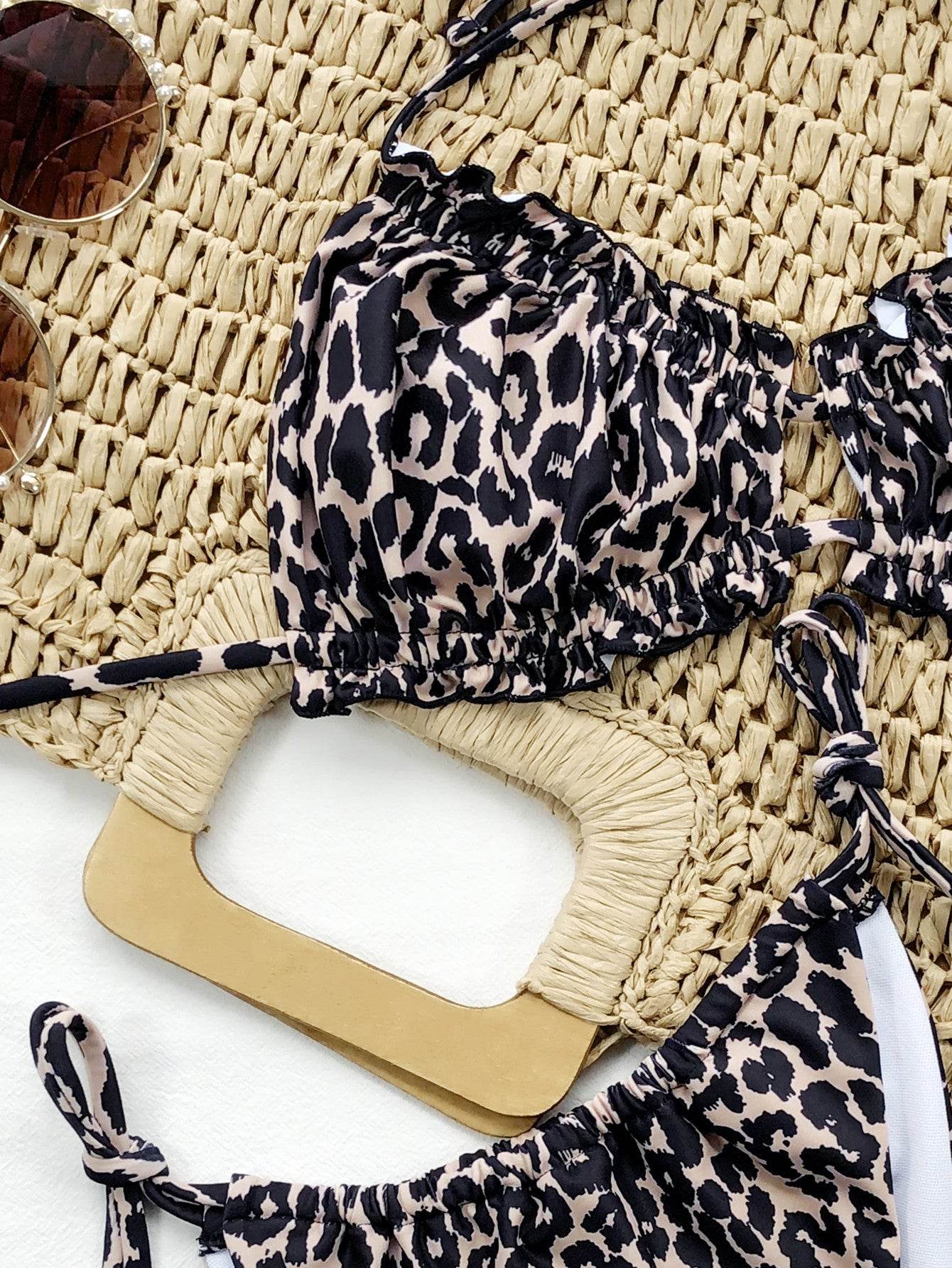 Frill Trill Halter Neck Bikini Set - Hovatok