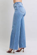 Judy Blue Full Size Wide Leg Jeans with Pockets - Hovatok