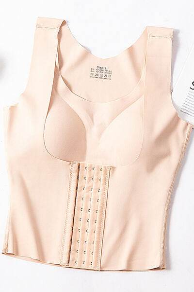 Basic Bae Scoop Neck Shapewear Tank with Removable Paddings - Hovatok