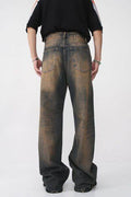 Raw Hem Straight Leg Jeans - Hovatok