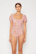 Marina West Swim Floral Puff Sleeve One-Piece - Hovatok