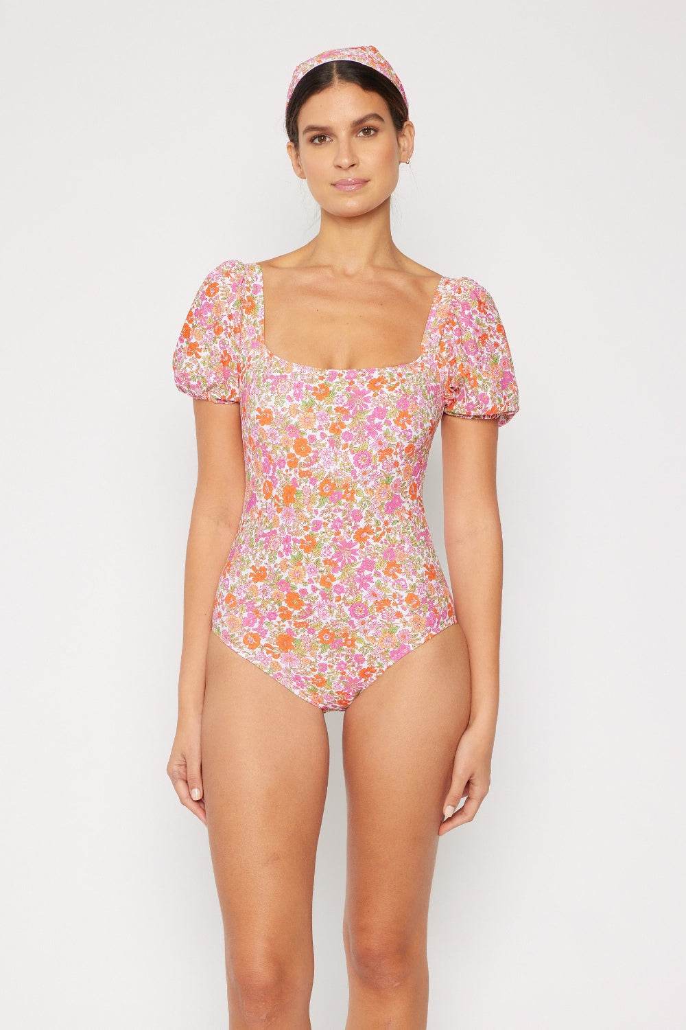 Marina West Swim Floral Puff Sleeve One-Piece - Hovatok