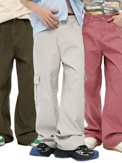 Wide Leg Cargo Jeans - Hovatok