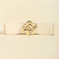 Flower Alloy Buckle Elastic Belt - Hovatok