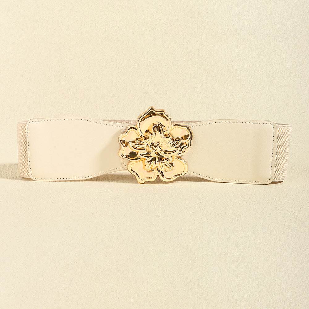Flower Alloy Buckle Elastic Belt - Hovatok