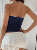 Devine Lace Detail Bow Tube Top - Hovatok