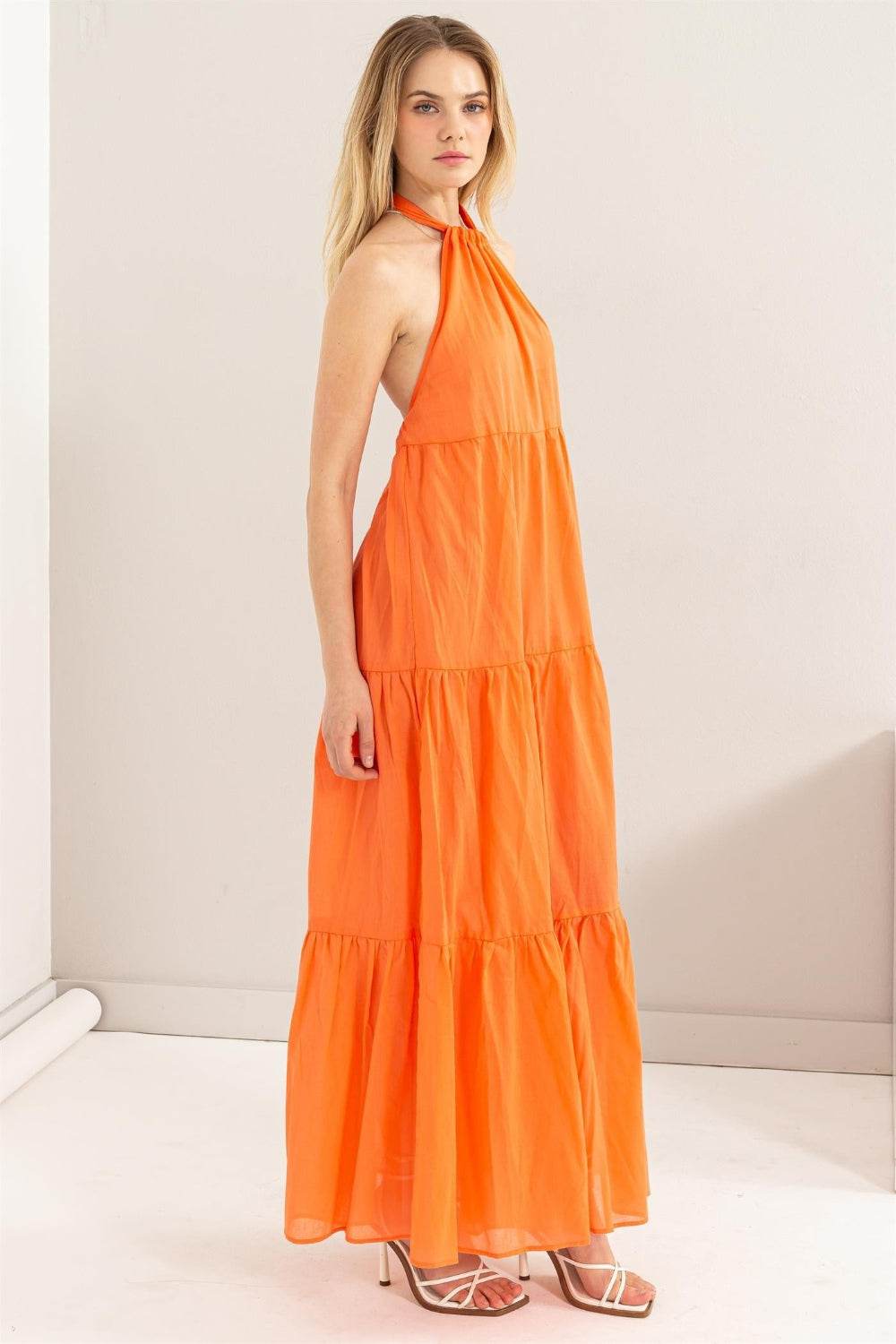 HYFVE Halter Neck Cover Up Maxi Dress - Hovatok