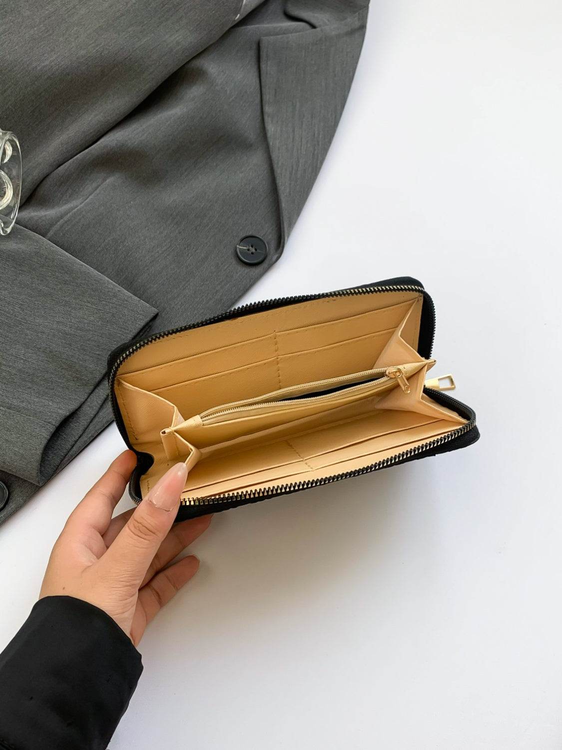 PU Leather Solid Color Wallet - Hovatok