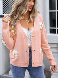 Angel Wings Crochet Flower Button Up Cardigan - Hovatok
