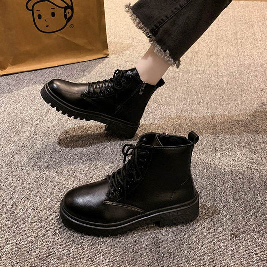 Round-Toe Lace-Up Martin boots - Hovatok