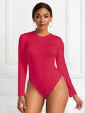 Round Neck Long Sleeve Bodysuit - Hovatok