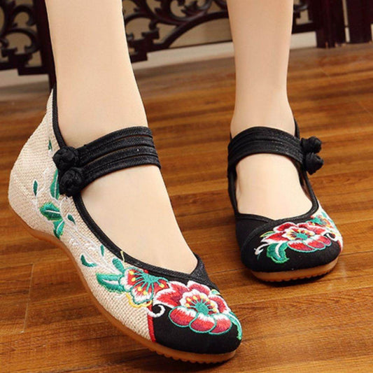Embroidered Flat Slip-Ons - Hovatok