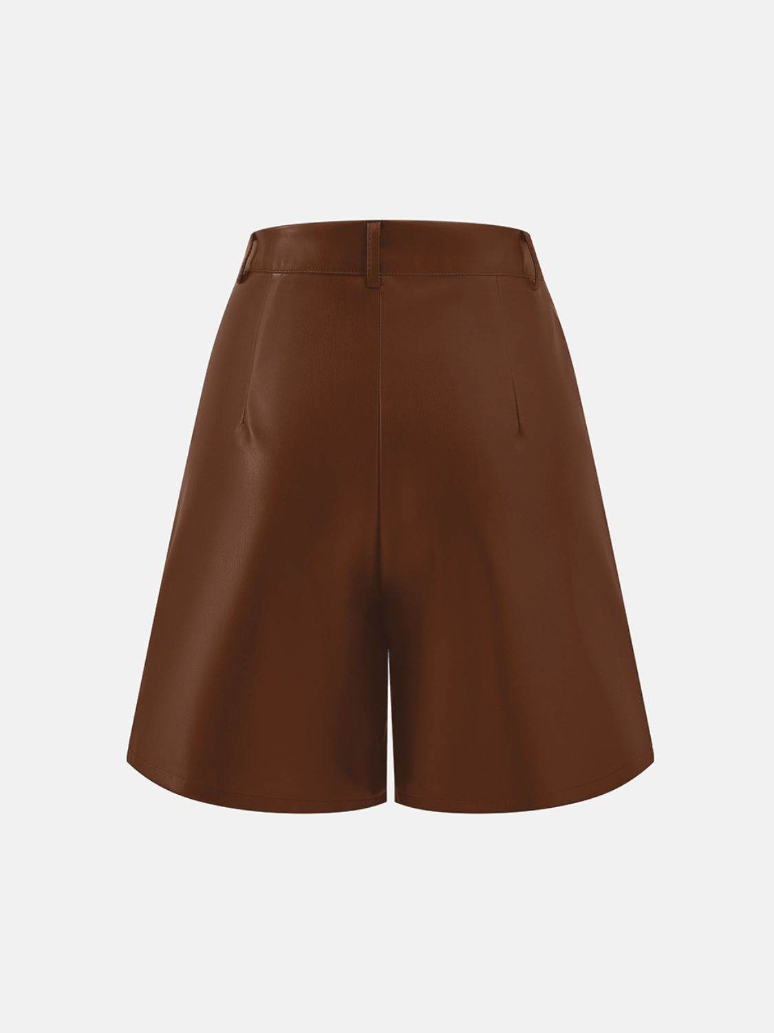 PU Leather High Rise Shorts - Hovatok