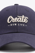 CREATE NEW LIFE Adjustable Cotton Baseball Cap - Hovatok