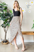 Heimish Full Size Slit Animal Print V-Neck Wide Strap Dress - Hovatok