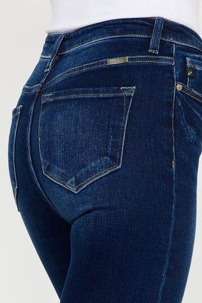 Kancan Full Size High Rise Frayed Ankle Skinny Jeans - Hovatok
