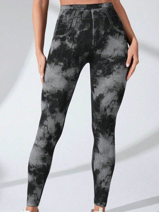 Tie-Dye High Waist Active Leggings - Hovatok