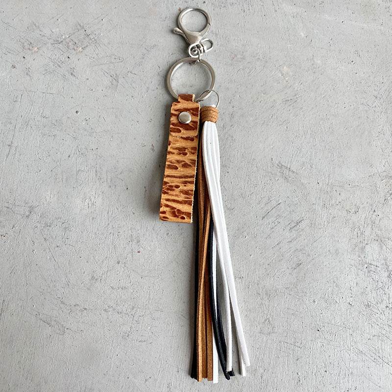 Genuine Leather Tassel Keychain - Hovatok