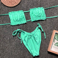 Frill Trim Ruched Bikini Set - Hovatok
