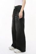 Washed Cat Whiskered Wide Leg Jeans - Hovatok