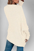 Double Take Pocketed Open Front Long Sleeve Cardigan - Hovatok